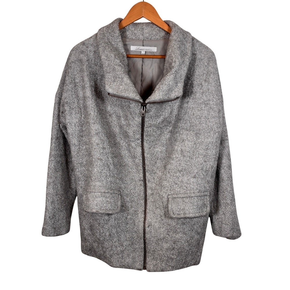 Lovers + Friends Women's Wool Blended Overcoat Jacket Small